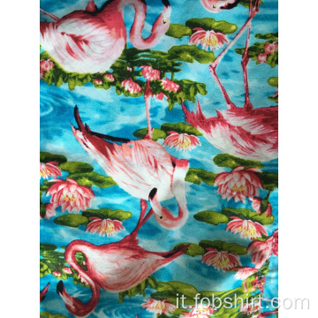 Camicia hawaiana in cotone con stampa casual da spiaggia